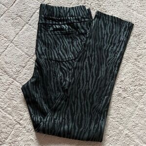 Soft Surroundings Pull On Stretch Zebra Print Pants‎ Women's Size M